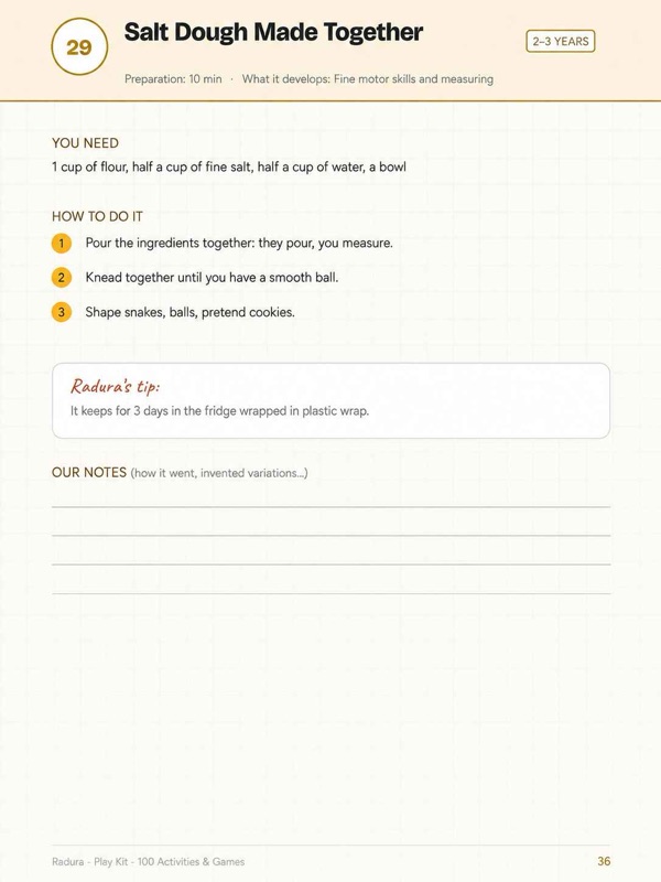 Play Kit page: Salt dough made together